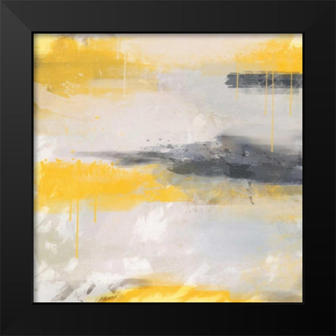 Yellow B Black Modern Wood Framed Art Print by Alvarez, Cynthia