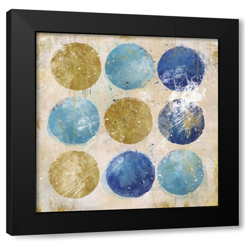 Circles B Black Modern Wood Framed Art Print with Double Matting by Alvarez, Cynthia