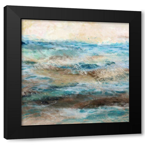 Wave Black Modern Wood Framed Art Print with Double Matting by Alvarez, Cynthia