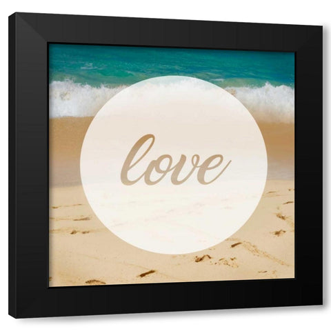 Circle Love Black Modern Wood Framed Art Print by Alvarez, Cynthia