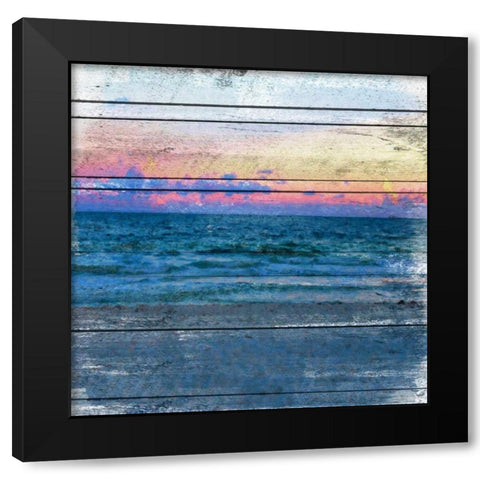 Beach Blues 2 Black Modern Wood Framed Art Print with Double Matting by Alvarez, Cynthia
