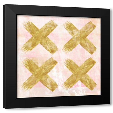 Tic Tac Toe Black Modern Wood Framed Art Print with Double Matting by Alvarez, Cynthia