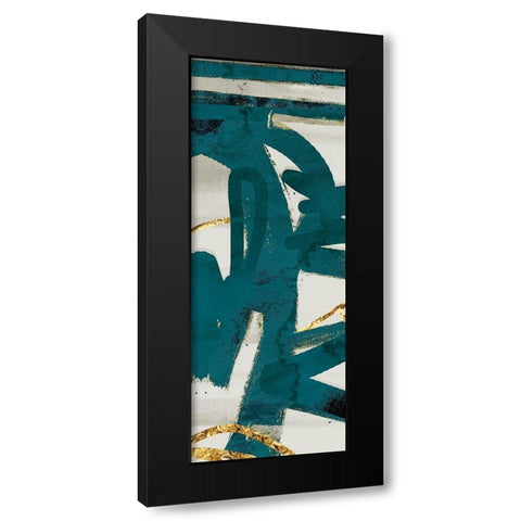 Teal and Flare A Black Modern Wood Framed Art Print by Alvarez, Cynthia