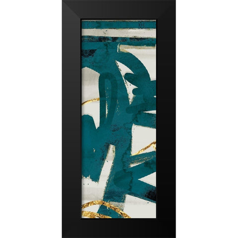 Teal and Flare A Black Modern Wood Framed Art Print by Alvarez, Cynthia
