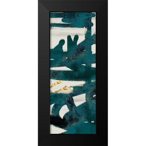 Teal and Flare B Black Modern Wood Framed Art Print by Alvarez, Cynthia