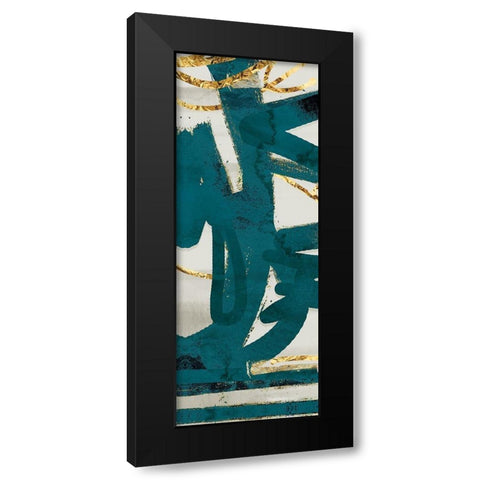 Teal and Flare C Black Modern Wood Framed Art Print by Alvarez, Cynthia