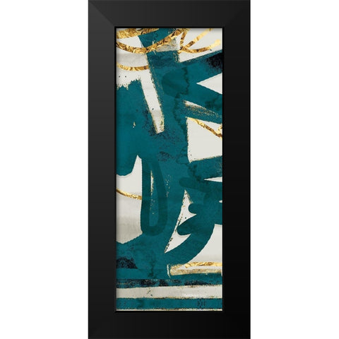 Teal and Flare C Black Modern Wood Framed Art Print by Alvarez, Cynthia