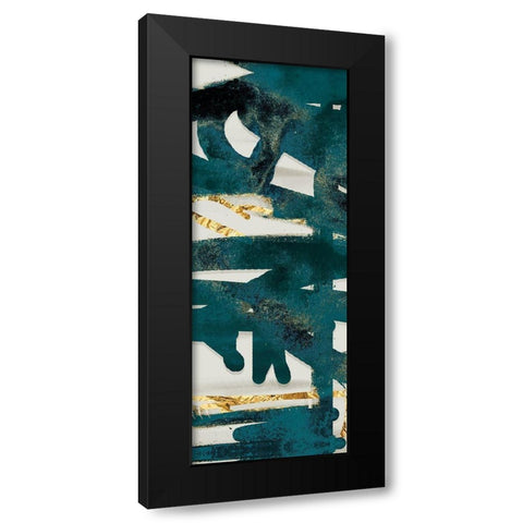 Teal and Flare D Black Modern Wood Framed Art Print by Alvarez, Cynthia