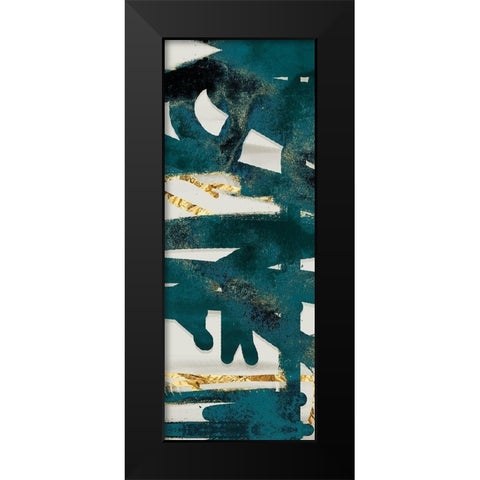 Teal and Flare D Black Modern Wood Framed Art Print by Alvarez, Cynthia