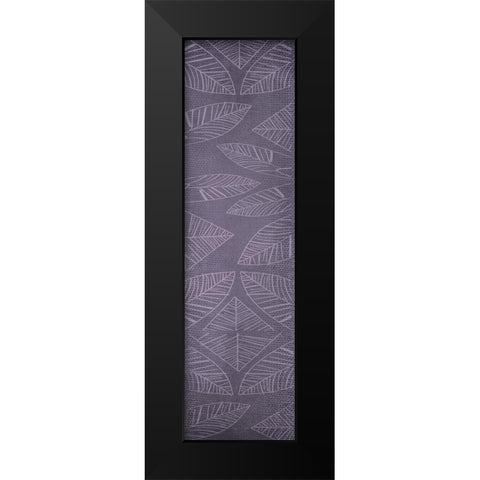 Vibrant Purple Leaf Panel 1 Black Modern Wood Framed Art Print by Dyer, Beverly
