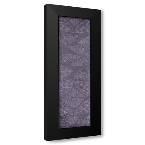Vibrant Purple Leaf Panel 2 Black Modern Wood Framed Art Print by Dyer, Beverly