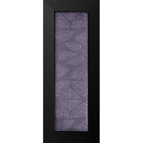 Vibrant Purple Leaf Panel 2 Black Modern Wood Framed Art Print by Dyer, Beverly