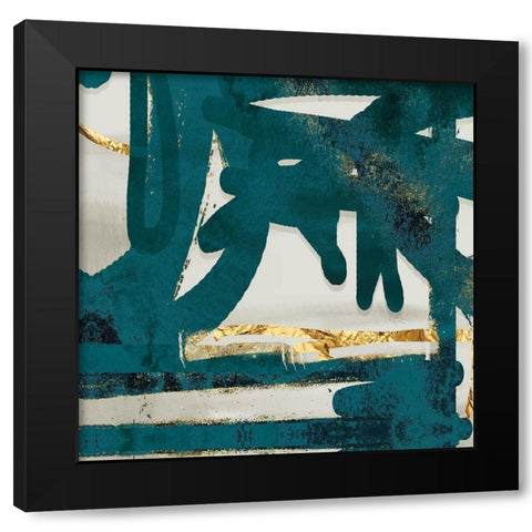 Teal and Flare Square D Black Modern Wood Framed Art Print by Alvarez, Cynthia