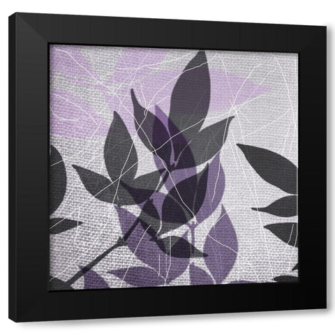 Vibrant Purple Leaf 3 Black Modern Wood Framed Art Print with Double Matting by Dyer, Beverly