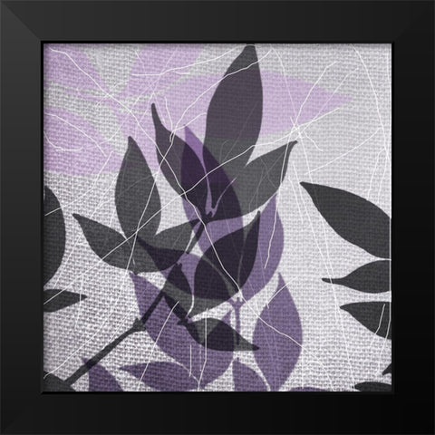 Vibrant Purple Leaf 3 Black Modern Wood Framed Art Print by Dyer, Beverly