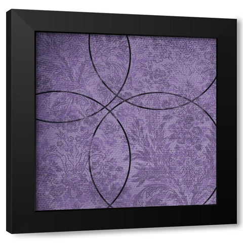 Vibrant Purple Square 4 Black Modern Wood Framed Art Print with Double Matting by Dyer, Beverly