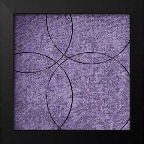 Vibrant Purple Square 4 Black Modern Wood Framed Art Print by Dyer, Beverly