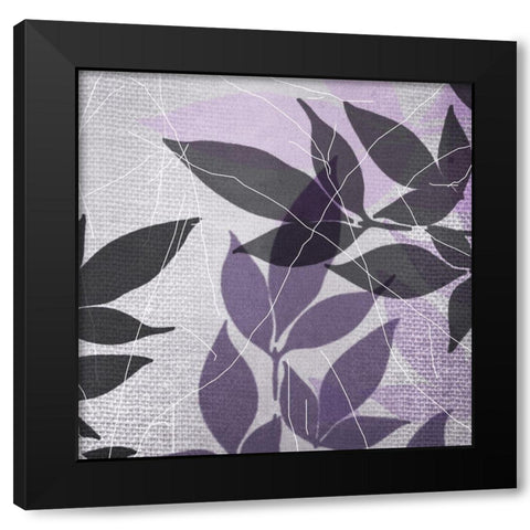 Vibrant Purple Leaf 3 Black Modern Wood Framed Art Print by Dyer, Beverly