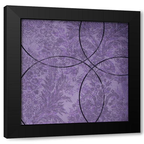 Vibrant Purple Square 4 Black Modern Wood Framed Art Print with Double Matting by Dyer, Beverly