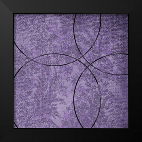 Vibrant Purple Square 4 Black Modern Wood Framed Art Print by Dyer, Beverly