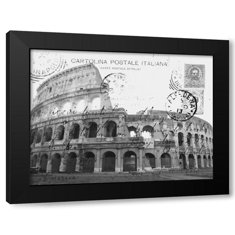Vintage Roma Black Modern Wood Framed Art Print by Stevens, Carole