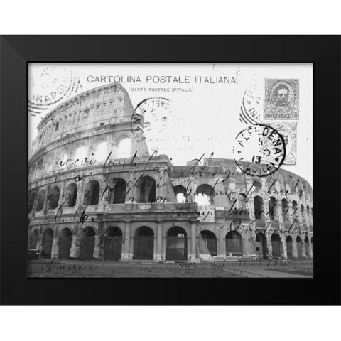 Vintage Roma Black Modern Wood Framed Art Print by Stevens, Carole
