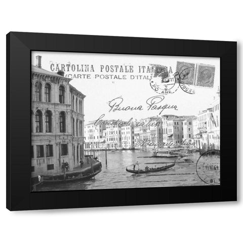 Vintage Venezia I Black Modern Wood Framed Art Print with Double Matting by Stevens, Carole