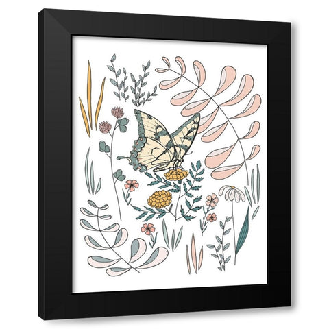 Butterfly PollinatorButterfly Pollinator Black Modern Wood Framed Art Print with Double Matting by Sweet Melody Designs