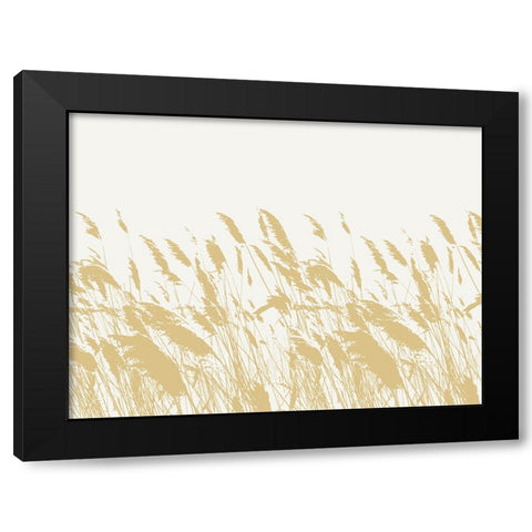 Nature Inspired Wild Grasses Black Modern Wood Framed Art Print with Double Matting by Sweet Melody Designs