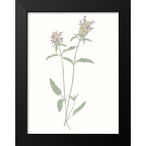Wildflowers Heal All Black Modern Wood Framed Art Print by Sweet Melody Designs