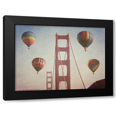 SF Balloons Black Modern Wood Framed Art Print with Double Matting by Davis Ashley