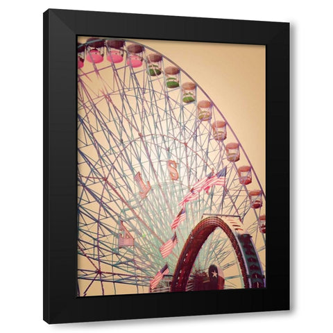 Wheel Black Modern Wood Framed Art Print by Davis Ashley