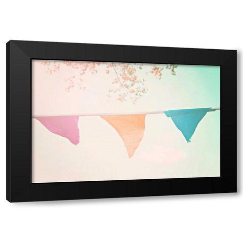 Vintage bunting hot. Black Modern Wood Framed Art Print by Davis Ashley