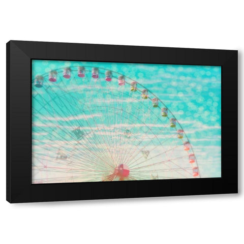 Skyline ferris wheel Black Modern Wood Framed Art Print with Double Matting by Davis Ashley