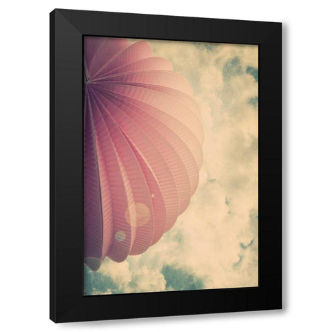 Paper Fan 2 Black Modern Wood Framed Art Print by Davis Ashley