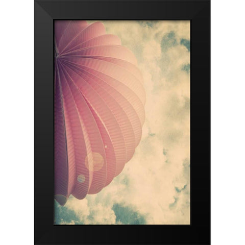 Paper Fan 2 Black Modern Wood Framed Art Print by Davis Ashley