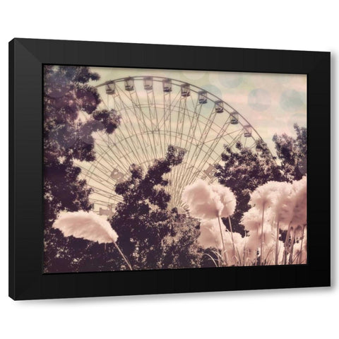 Feathery ferris Black Modern Wood Framed Art Print by Davis Ashley