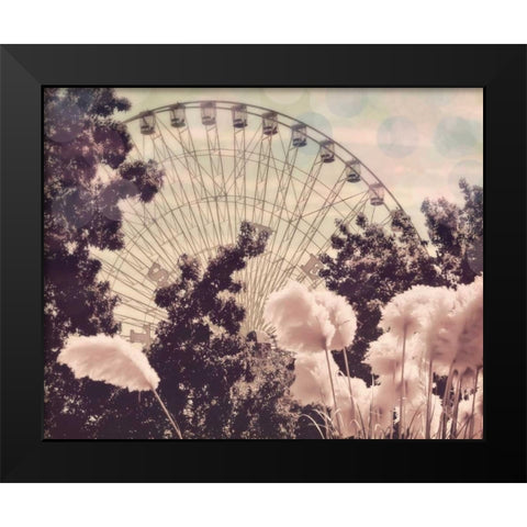Feathery ferris Black Modern Wood Framed Art Print by Davis Ashley
