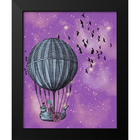 Dream Balloon Black Modern Wood Framed Art Print by Davis Ashley