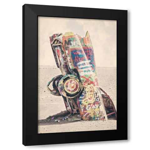 Cadillac Single Car Black Modern Wood Framed Art Print by Davis Ashley