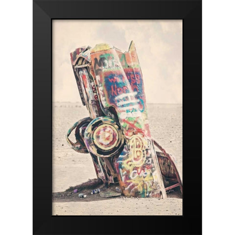 Cadillac Single Car Black Modern Wood Framed Art Print by Davis Ashley