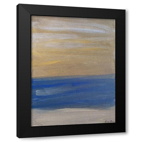 Lineation 1 Black Modern Wood Framed Art Print by Brown, Denise