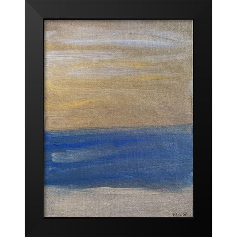 Lineation 1 Black Modern Wood Framed Art Print by Brown, Denise