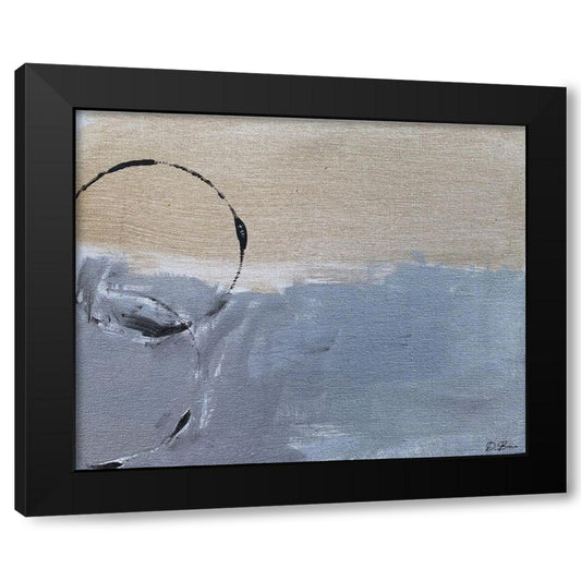 Black Circles Black Modern Wood Framed Art Print by Brown, Denise