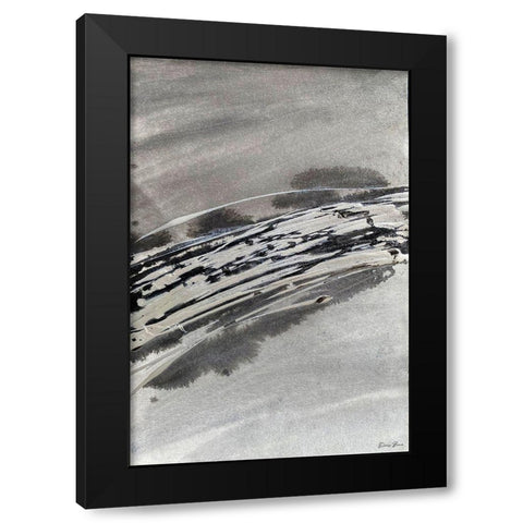 Grey Ice 1 Black Modern Wood Framed Art Print by Brown, Denise