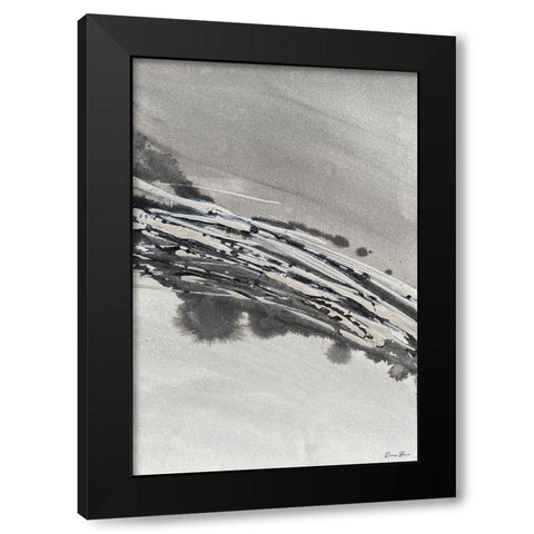 Grey Ice 2 Black Modern Wood Framed Art Print by Brown, Denise