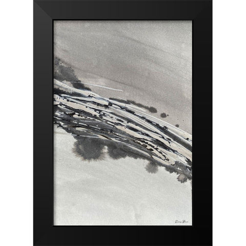 Grey Ice 2 Black Modern Wood Framed Art Print by Brown, Denise
