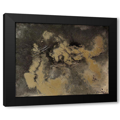 Fissures 1 Black Modern Wood Framed Art Print with Double Matting by Brown, Denise
