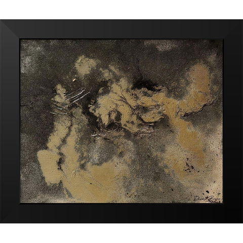Fissures 1 Black Modern Wood Framed Art Print by Brown, Denise