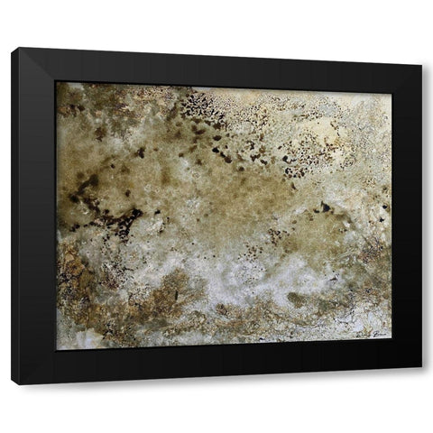 Fissures 2 Black Modern Wood Framed Art Print by Brown, Denise